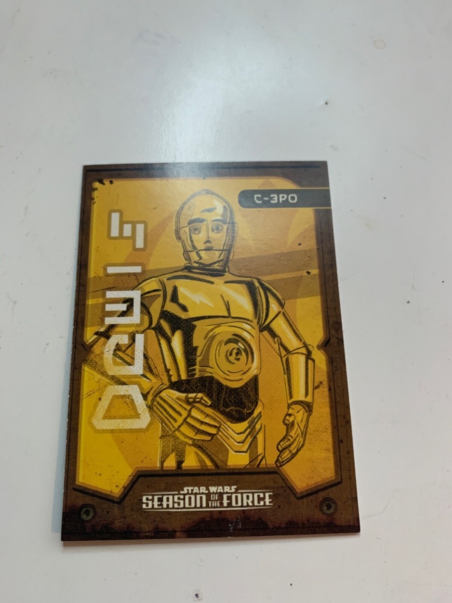 rare c3po trading card Star Wars Season of The Force C-3PO Trading Card 2024 Disney Scavenger Hunt  C3po