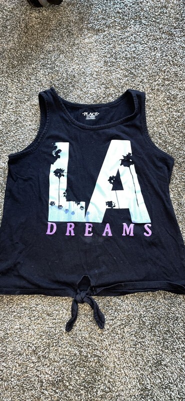 girls childrens place LA dreams tank top sz 10-12