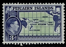 PITCAIRN ISLANDS GVI SG5, 3d yellow-green & blue, M MINT.