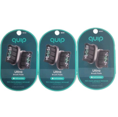 #ad #ad Lot of 3 Quip EasyClick Ultra Brush Pods 2pks 6 Total Heads New $25.99