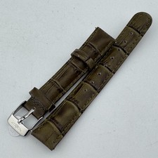 Original Invicta Genuine Leather Watch Band Strap Green 16mm  Silver Clasp