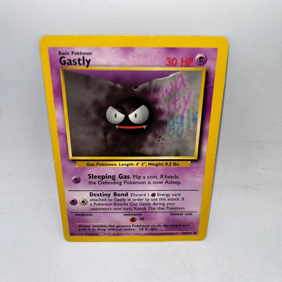 Gastly 50/102 Common Base Set Unlimited Pokemon Heavily Played | eBay