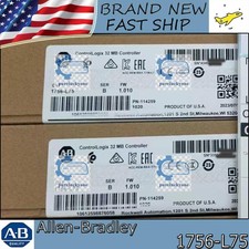 NEW PLC-AB 1756-L75 /B ControlLogix Logix5575 Processor 32 MB Controllers US