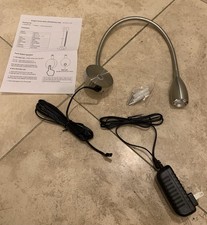 Acegoo Flexible Gooseneck Led Lamp-Wall Mount Brushed Nickel