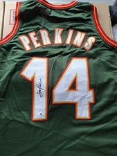 Sam Perkins Seattle Supersonics Sonics Signed Jersey JSA Autograph XL UNC