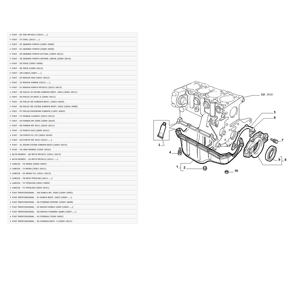 Coupe Huile Fiat Brava Marea Punto Lancia Musa Original 46543513 - Photo 2/4