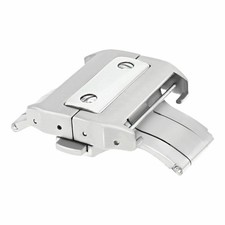 18MM DEPLOYMENT LEATHER BAND STRAP BUCKLE CLASP FIT 20MM CARTIER SANTOS 100