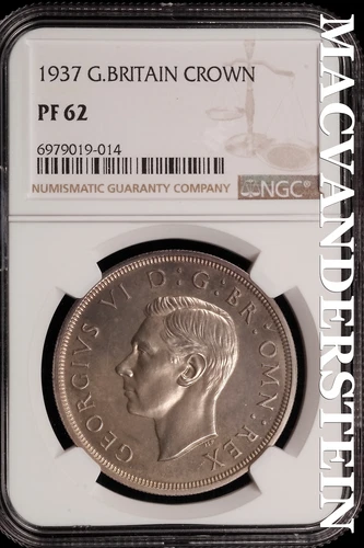 Great Britain: 1937 Crown - NGC PF 62 - Scarce  Proof  No Reserve  #SLi462