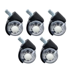 2Inch Office Chair Replacement Caster Rubber Heavy Duty 360° Swivel Wheels 5Pcs