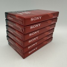 Lot of 6 SONY High Fidelity HF 90 Minute Blank Audio Cassette Tapes - NEW