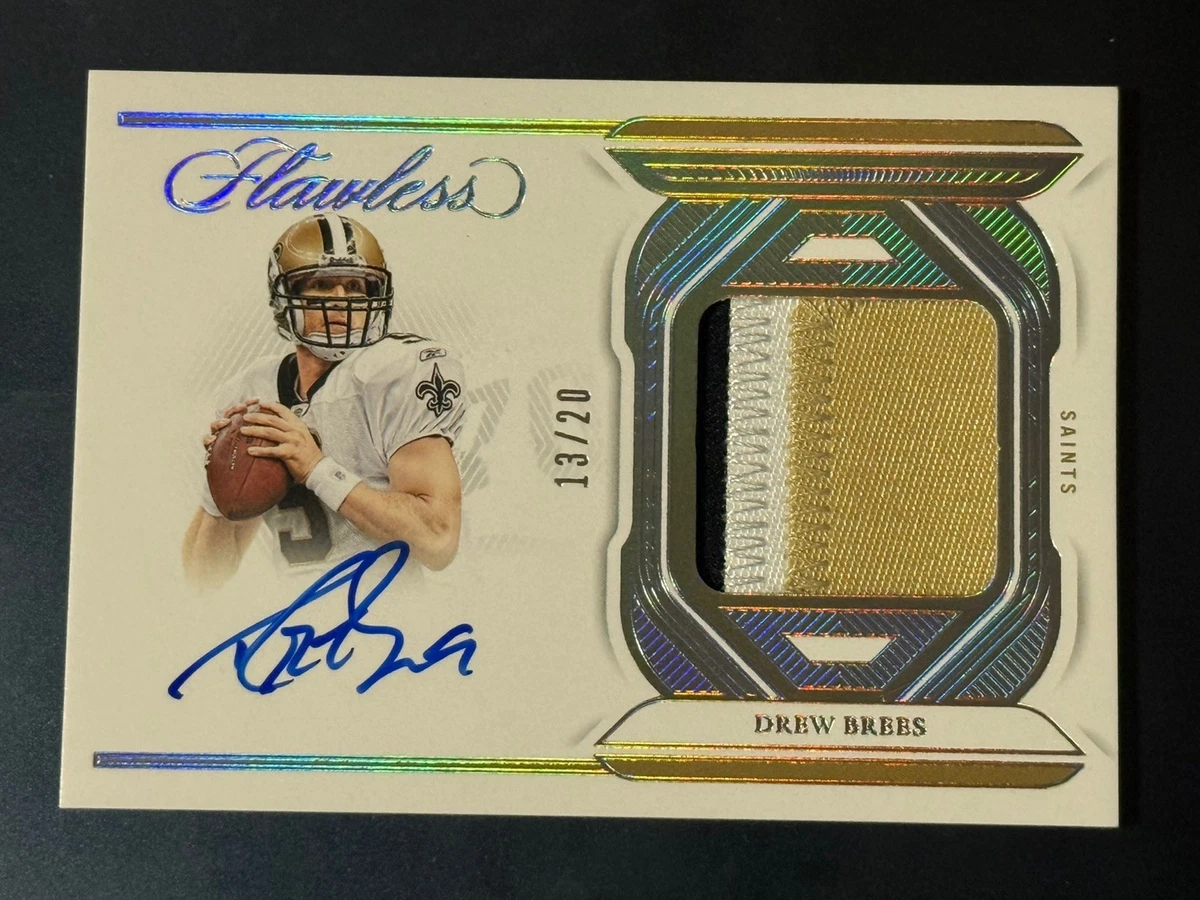 ドリュー ブリーズ　DREW BREES　直筆サインカード　AUTO　NFL Drew Brees New Orleans Saints Autographed 2023 Panini Flawless