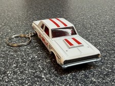 Fits 1964 Dodge 330 Keychain White Matchbox Hot Wheels Hemi Fits 1964 Dodge 330 Keychain White Matchbox Hot Wheels Hemi