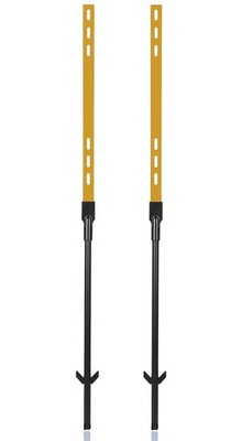 2 Pack Metal Yard Sign Stakes 36In Posts Outside Ground Garden Lawn 3ft Holde...