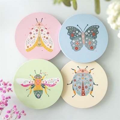 Floral Bug Untersetzer Set - 4er Set