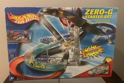 Vintage New Old Stock 2003 Mattel Hotwheels Zero-G Starter Set