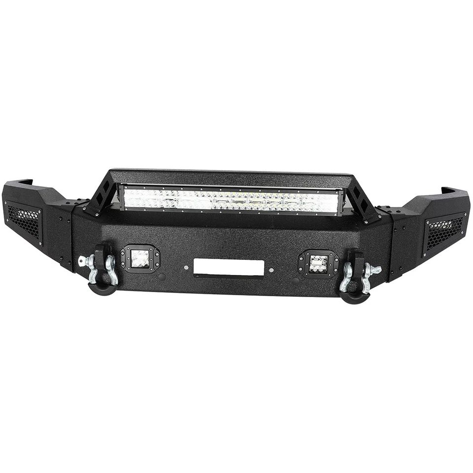 ECCPP For 2014-2015 GMC Sierra 1500 Front and Rear Bumper w/Winch Plate & Lights Foto 3 de 4