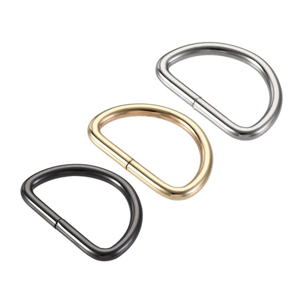 Metall D-Ring 32Mm Schnalle Silberfarben, Goldfarben, Schwarz Insgesamt 15 StüCk-image