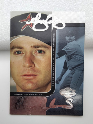 2006 TOPPS CO-SIGNERS MORGAN ENSBERG/ROGER CLEMENS #85 SILVER BLUE 21/75 ASTROS