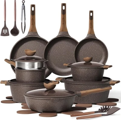 CAROTE 26PCS Pots and Pans Set Non Stick, Cookware Set Pots and Pans Induction C
