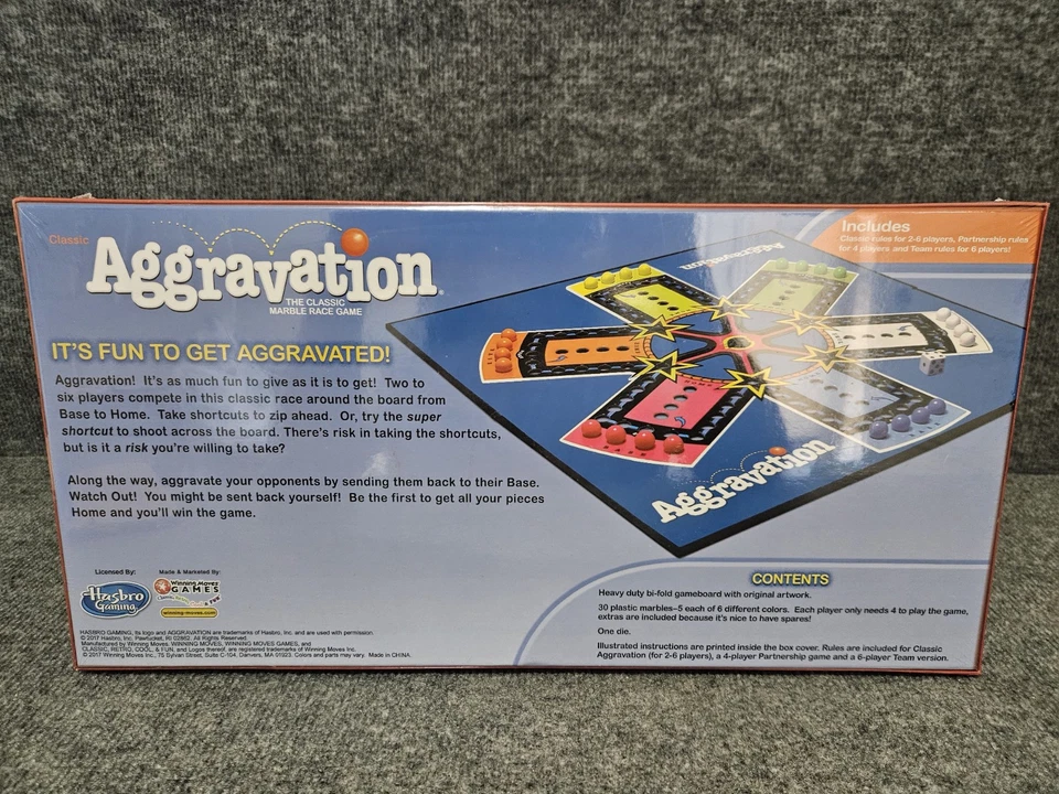 Hasbro AGGRAVATION El Clásico Juego de Carrera de Mármol Foto 2 de 4