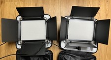 2 Pack Neewer NL660 LED Video Light 3200K-5600K with Barn Doors  Case