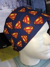 SUPERMAN.    Handmade SURGICAL SCRUB CAPS