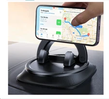 360° Rotatable Dashboard Car Phone Holder, Adjustable Spring Mount for Smartphon