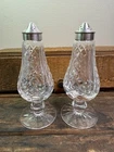 Waterford Crystal Vintage Salt & Pepper Shaker Set Married Lismore Glengariff