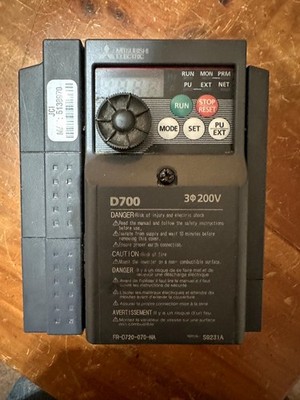 MITSUBISHI FR-D720-070-NA / FRD720070NA D700 INVERTER DRIVE 3PH 200-240VAC USNP