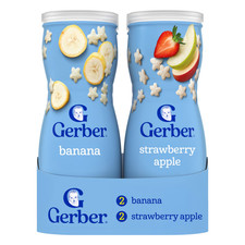 Gerber Snacks for Baby Grain  Grow Puffs, Banana  Apple Strawberry Variety Pac