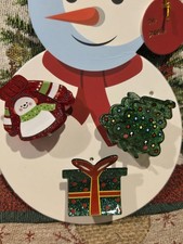 Christmas Set of Three Hairclips Christmas Tree Sweater Present