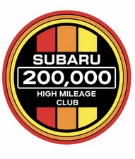 Retro Subaru High Mileage Club Vinyl Decal Sticker Wrx Impreza Outback 2 Retro Subaru High Mileage Club Vinyl Decal Sticker Wrx Impreza Outback 2