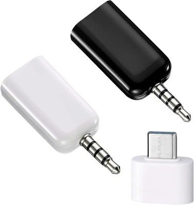 2 Pcs AUX to USB Adapter AUX to 3.5mm Audio Adapter USB A Female to Male Audio C