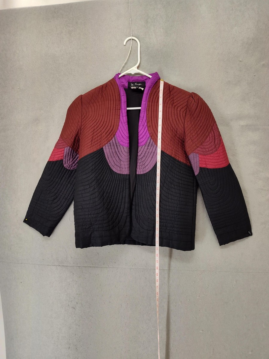 Jim Thompson Jacket Womens 8 Quilted Silk Patchwork Neiman