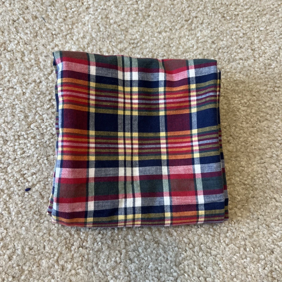 1 Ralph Lauren Garrison Plaid STANDARD Pillow Sham Red Blue Preppy 23.5 x 29 In - Image 4 of 4