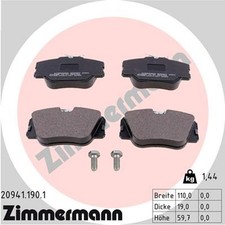 ZIMMERMANN Bremsbelagsatz Scheibenbremse 20941.190.1 f&uuml;r MERCEDES W124 W201 190