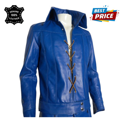 Elvis Presley 1968 Comeback Special Soft Skin Blue Leather Suit Tribute Artist