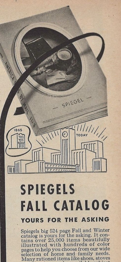 Spiegel Fall Catalog Advertising Vintage Print Ad 1943 Chicago Illinois u