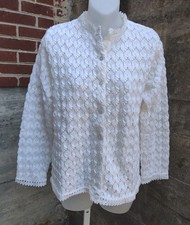 VTG 60s Allmericana Leaf Lace Openwork Acryli...