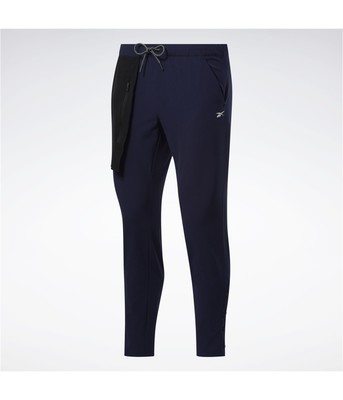 Reebok Mens TS Hijacked Athletic Track Pants, Blue, Medium