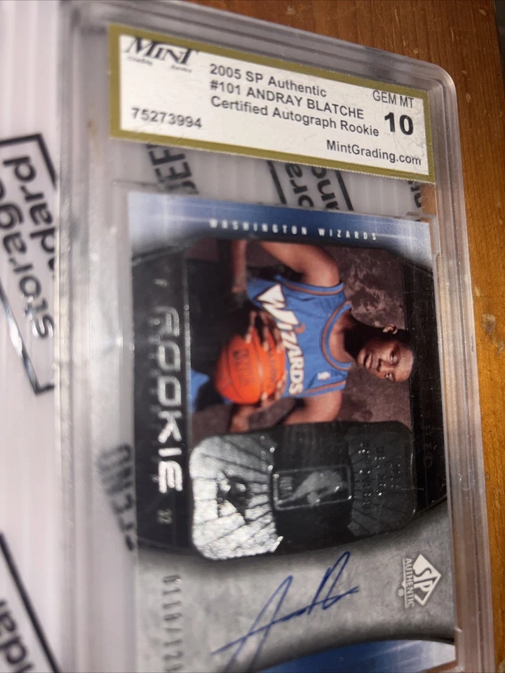 2005-06 SP Authentic - Rookie Authentics Andray Blatche #101 /1299 (AU, RC) - Image 4 of 4