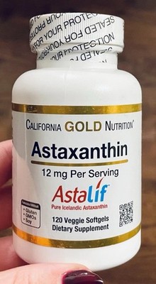 California Gold Nutrition Astaxanthin Astalif Pure Icelandic 120 Ct Exp 01/2027
