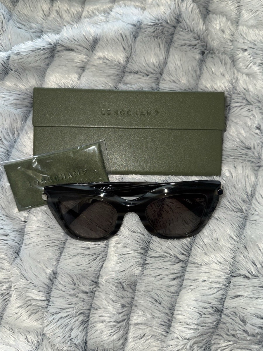 Longchamp LO778S 036 Gray Crystal Cat-Eye Sunglasses – Brand  display picture 1