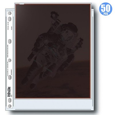 50x Print File 8x10 Large Format Negative Pages Sleeves Film Archival Preservers