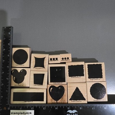 STAMPIN' UP! LITTLE SHAPES SET RUBBER STAMP BALLOON SOLID TINY SHAPES