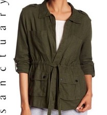 Sanctuary Army Green Light-Weight Jacket Sz Large