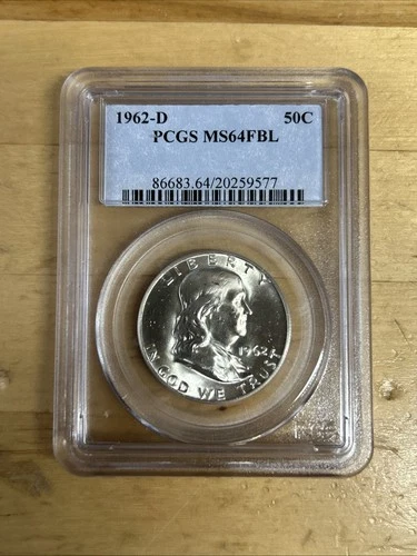 1962-D  Franklin Half Dollar PCGS MS64 FBL