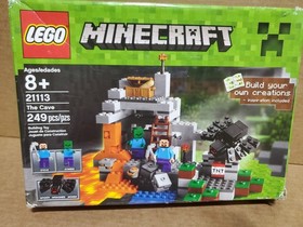 LEGO Minecraft 21113 The Cave W/ Mini Figures (Missing Bucket)