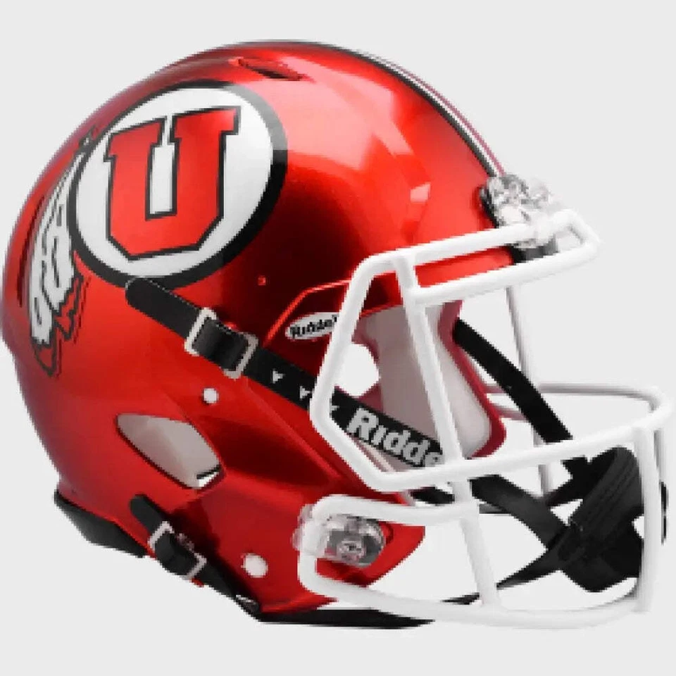 Utah Utes Full Size Authentic Speed Football Helmet Radiant Red NCAA. - Image 1 of 1