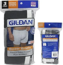 Gildan Mens Boxer Briefs 12 Pack Assorted ColorS
